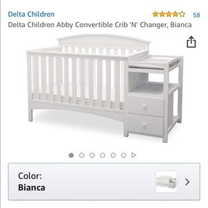 delta children abby convertible crib n changer
